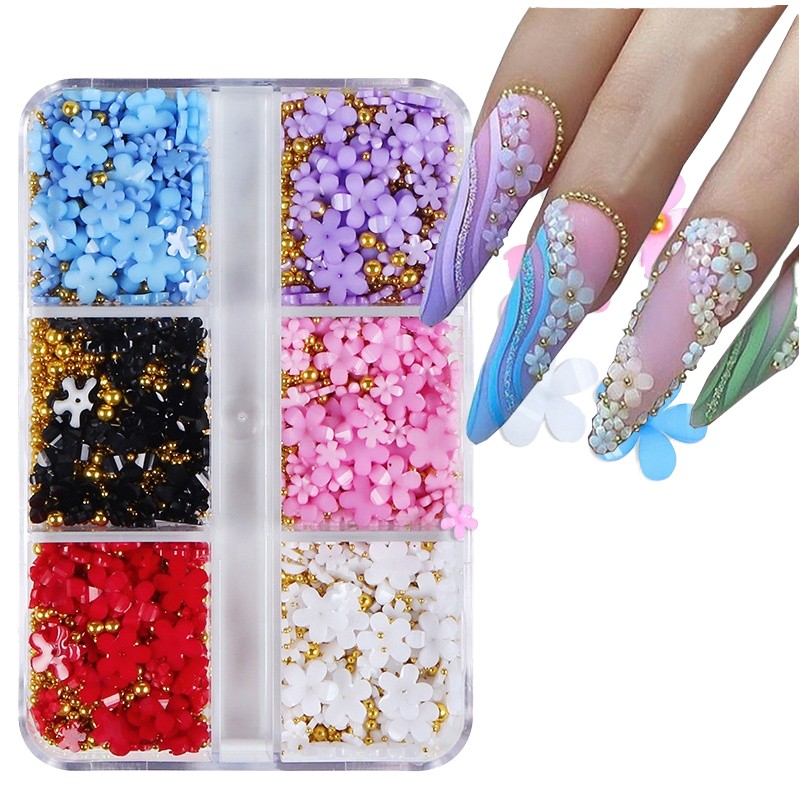 Mixed Pearl Steel Ball Factory - Flat-bottomed Pearl Steel Ball Mixed Nail Jewelry