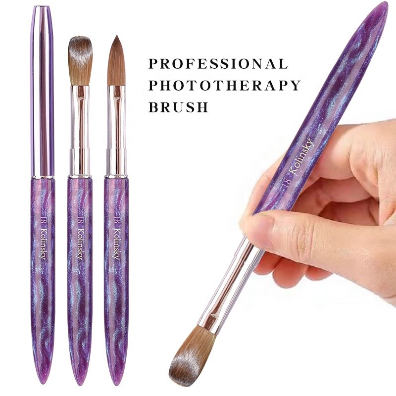 Acrylic Nail Brush Supplier - High Quality Kolinsky Size 18 for Nail Art Shops Low Price