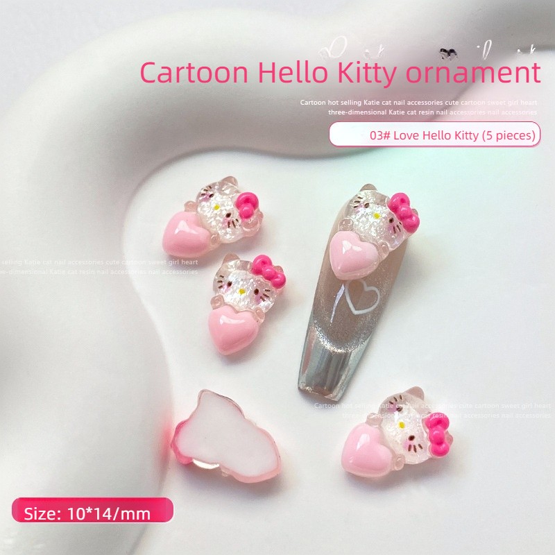 Cat Nail Ornament Manufacturer - KT Cat Resin Drill Nail Ornament Art Wholesale