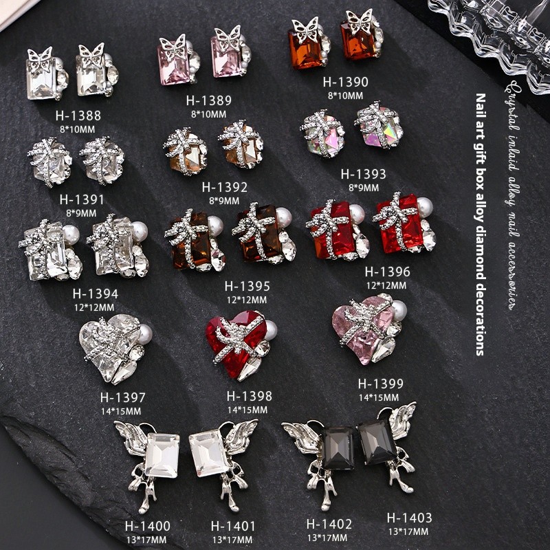 Metal Diamond Rhinestones Factory - Love Red Flash Alloy Claw Stack Jewelry Gift Box
