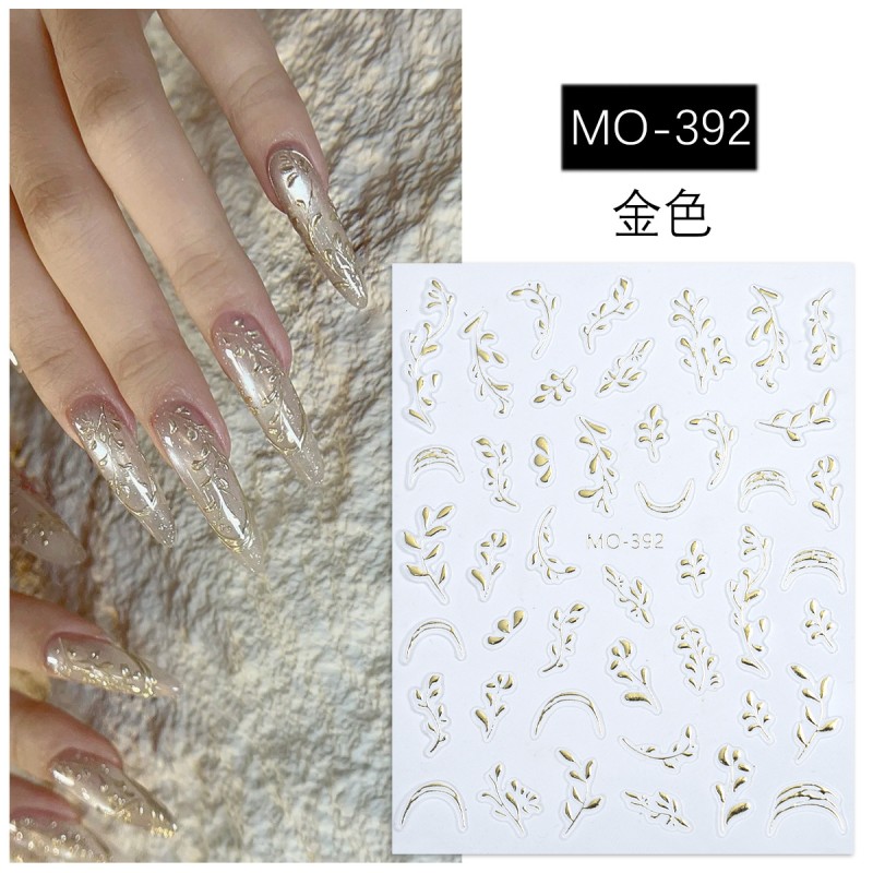 French Nail Sticker Supplier - 2024 New Gradient French Paste Paper Net Black White