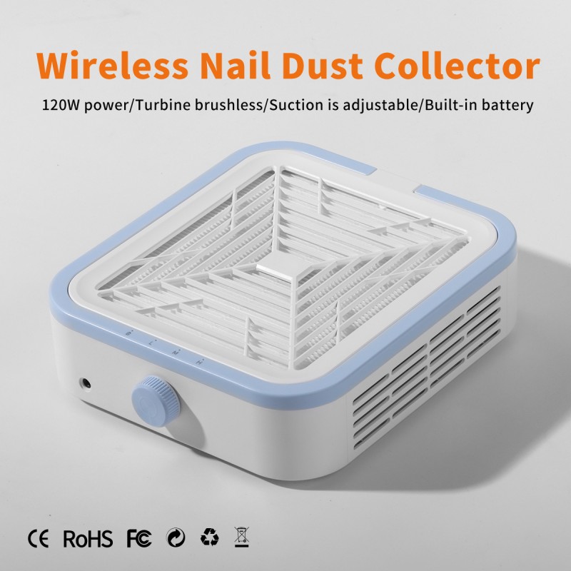 Nail Dust Collector Manufacturer - High Quality Turbine Brushless Rechargeable 120w