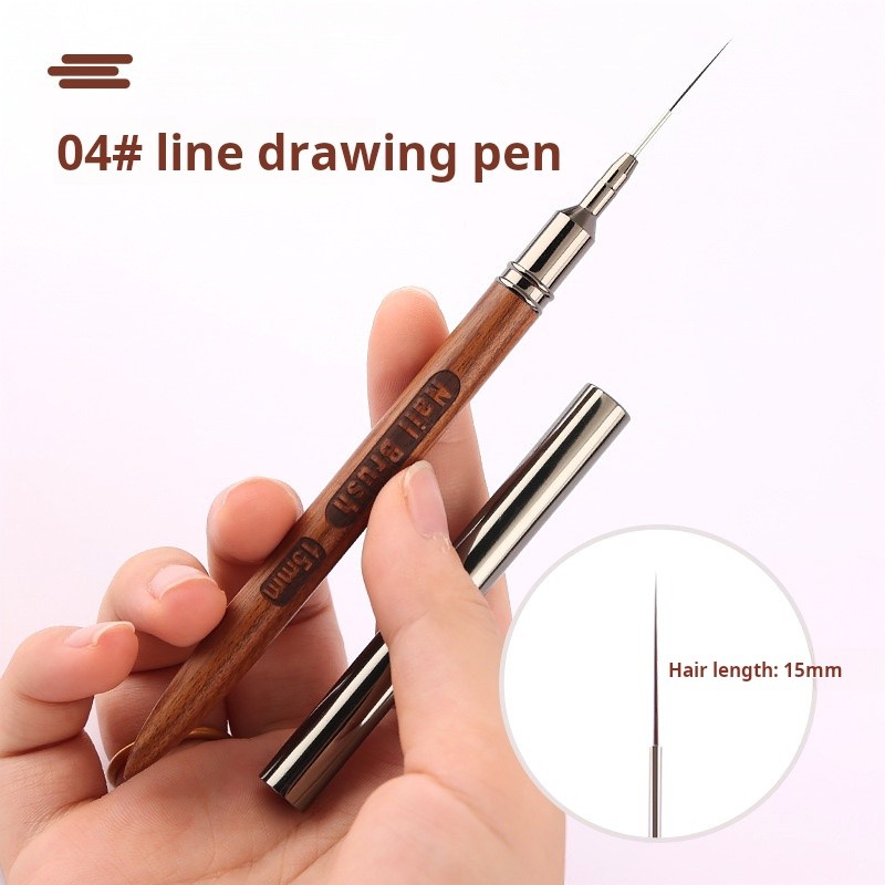Nail Art Pen Supplier - Wholesale Nail Art Drawing Pen Custom Logo Metal Nylon Brush