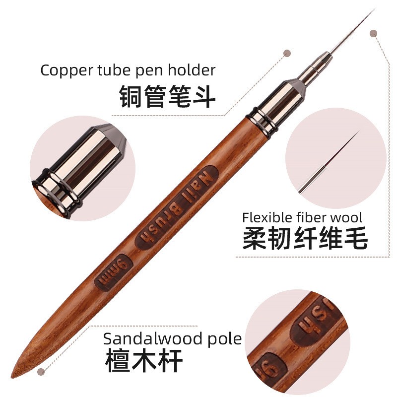 Practice Nail Set Supplier - Customizable 5 Nail Set Pen for Practice Nylon Brush Material