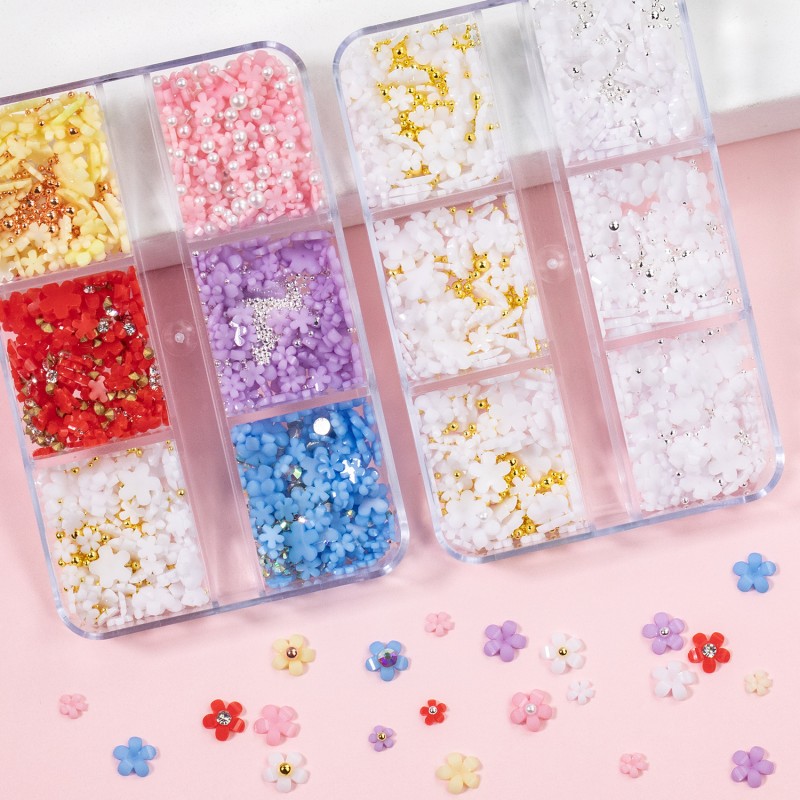 Mixed Pearl Steel Ball Factory - Flat-bottomed Pearl Steel Ball Mixed Nail Jewelry