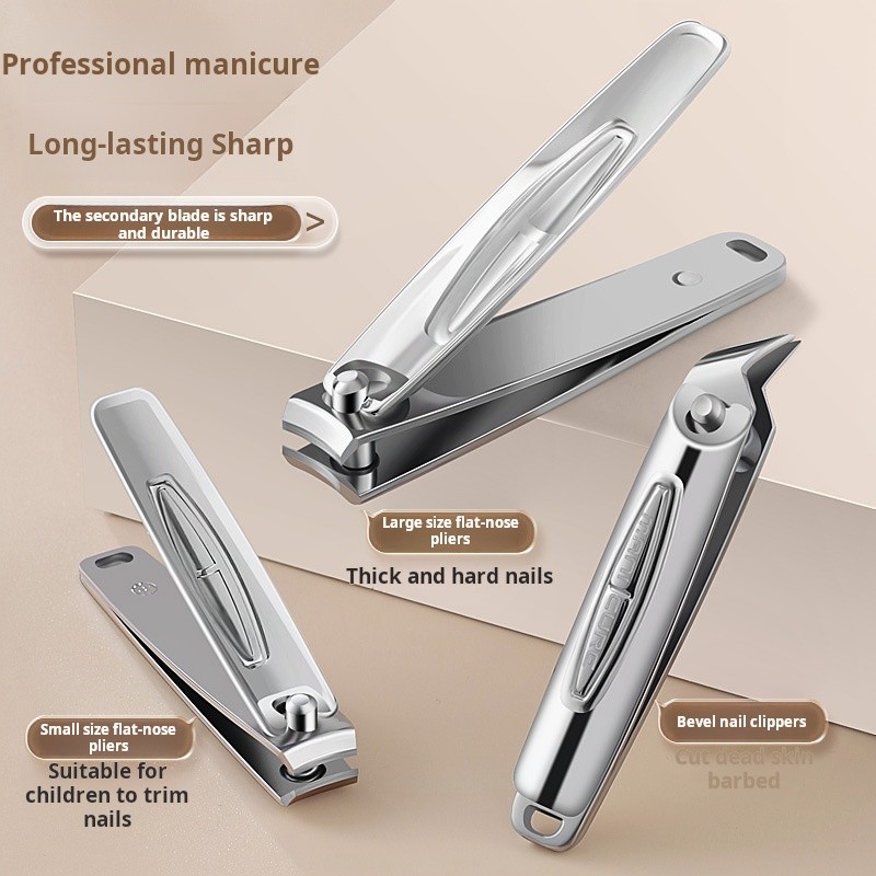 Bevel Nail Clippers Factory - Curved Stainless Steel Bevel Dead Skin Cuticle Tools