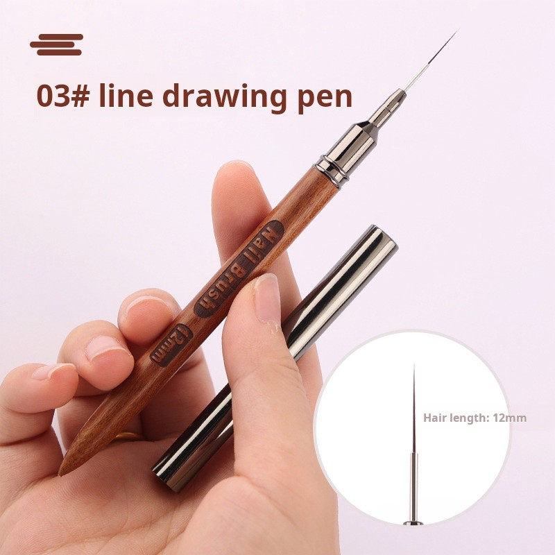 Nail Art Pen Supplier - Wholesale Nail Art Drawing Pen Custom Logo Metal Nylon Brush