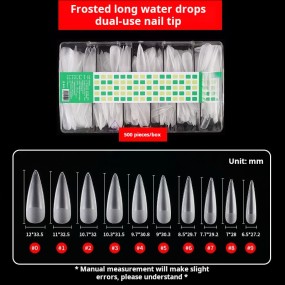 Trapezoidal Nail Piece Manufacturer - 100 Pieces Attached Trapezoidal Pointed Transparent