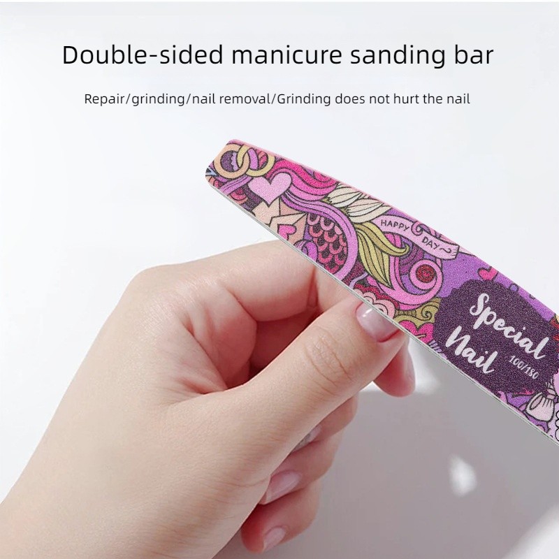 Nail File Sponge Supplier - Pink Purple High Quality Professional Manicurist File