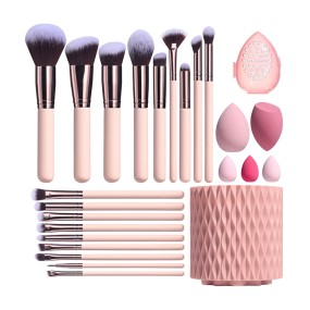 18pcs Makeup Brushes Supplier - Hot Sale High Quality 18pcs Custom Beige Private Label