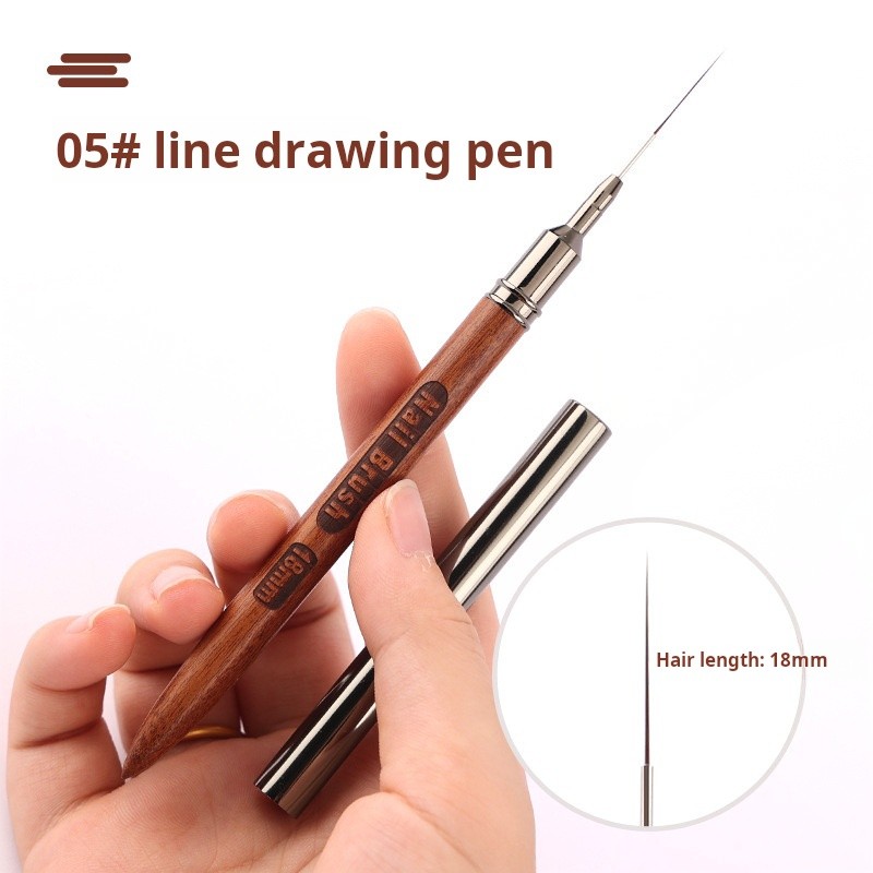Nail Art Pen Supplier - Wholesale Nail Art Drawing Pen Custom Logo Metal Nylon Brush