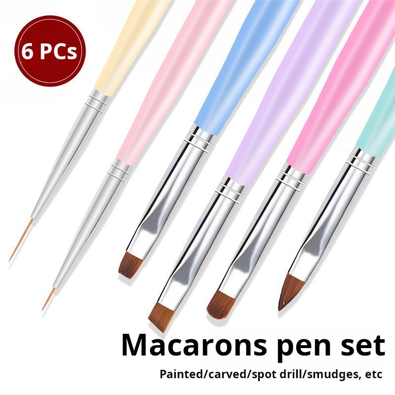 Phototherapy Pen Factory - Nail Art Phototherapy Pen Customizable Nylon Flat Head Brush