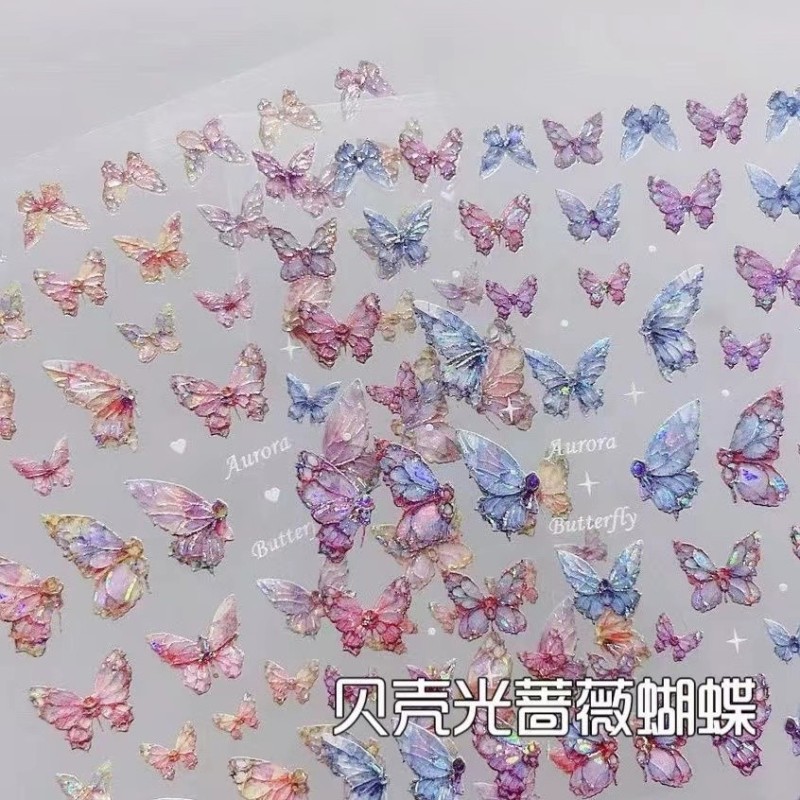 Christmas Nail Sticker Factory - Christmas Snowflake Hollow New Cute Cartoon Tree