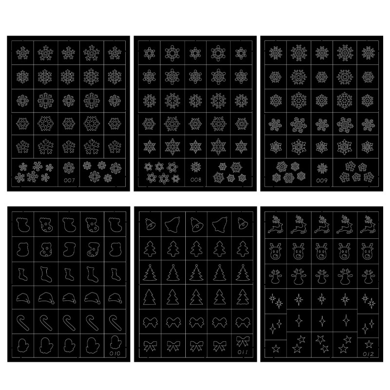 Snowflake Nail Sticker Supplier - White Snowflake Relief Stereo Christmas Tree Deer