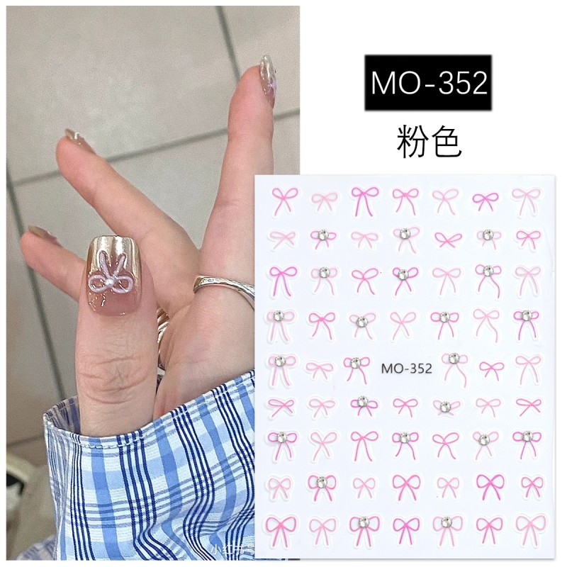 Flower Nail Sticker Supplier - Hot Black White Five-petal Flower Black Gold Classic