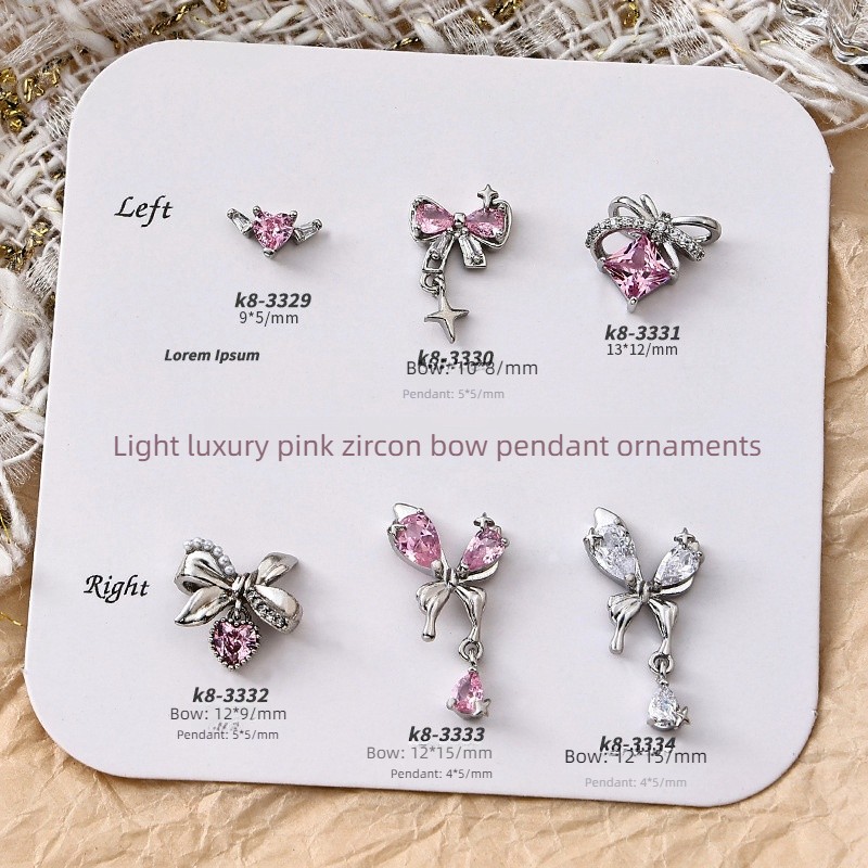 Butterfly Nail Jewelry Factory - New Luxury Silver Butterfly Love Diamond Manicure