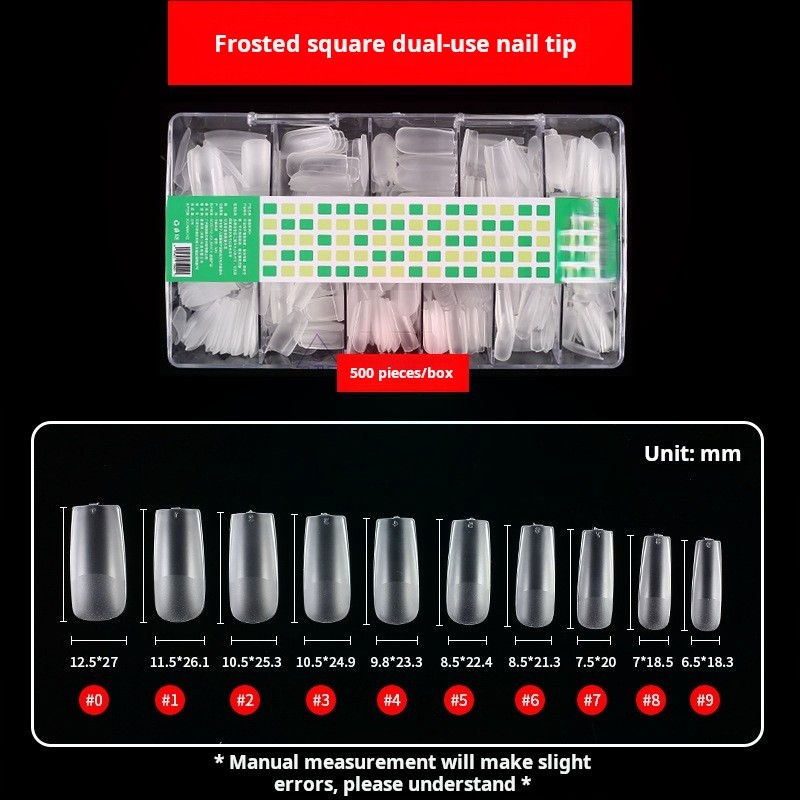 Trapezoidal Nail Piece Manufacturer - 100 Pieces Attached Trapezoidal Pointed Transparent