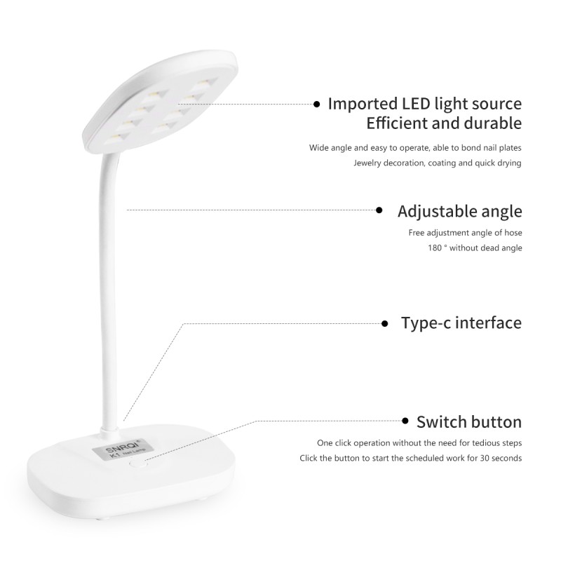 Nail Dryer Lamp Factory - Portable High-Power 12W UV Gel Dryer Induction Phototherapy
