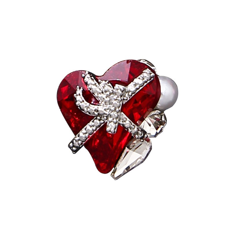 Metal Diamond Rhinestones Factory - Love Red Flash Alloy Claw Stack Jewelry Gift Box