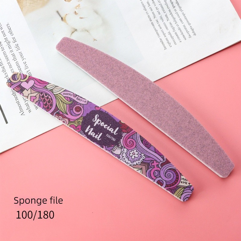Nail File Sponge Supplier - Pink Purple High Quality Professional Manicurist File