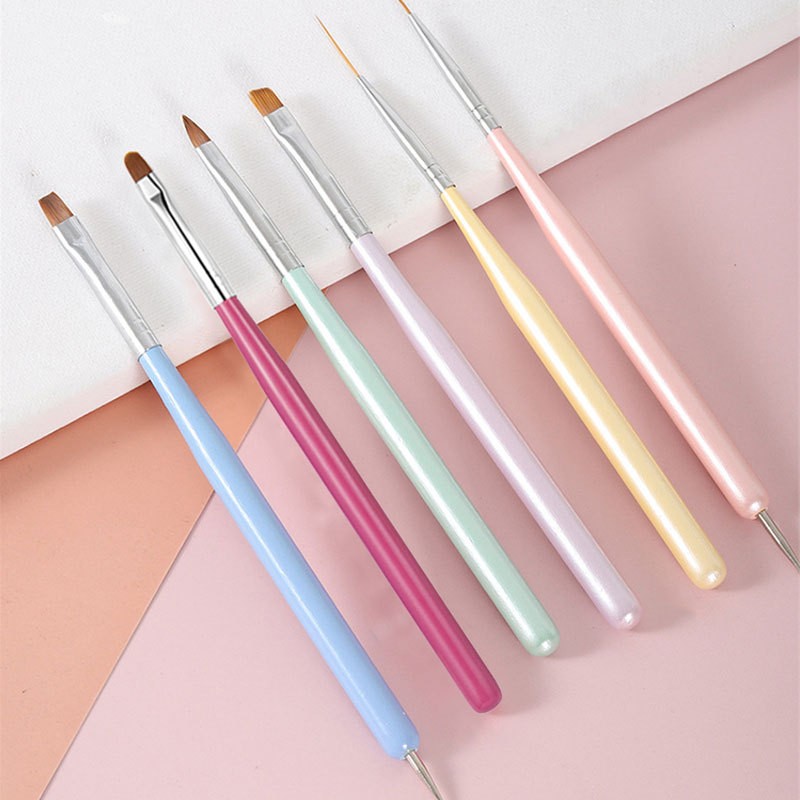 Phototherapy Pen Factory - Nail Art Phototherapy Pen Customizable Nylon Flat Head Brush