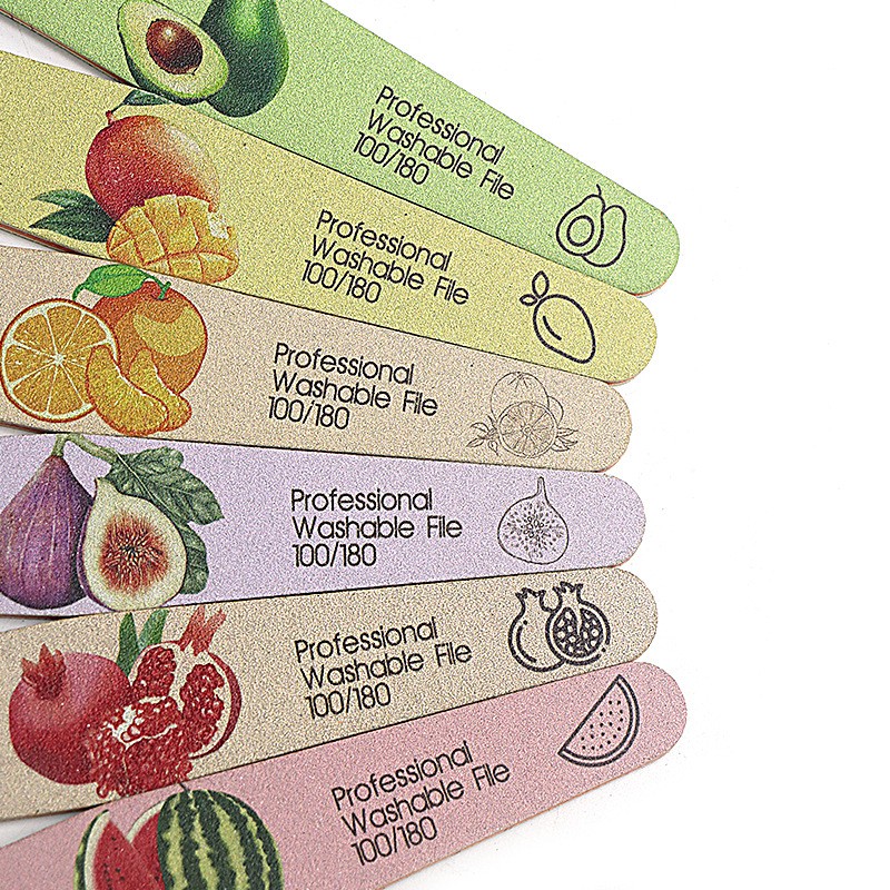 Nail Buffer Factory - High Quality Fruit Pattern Double Sanding Strip Grinding Tool