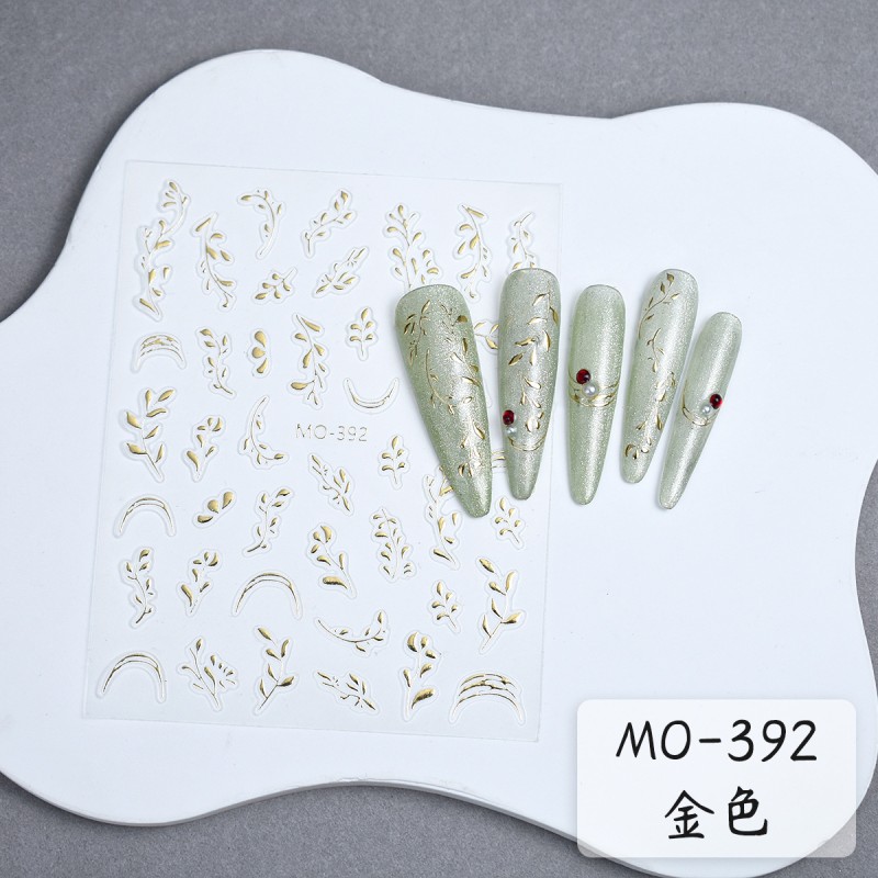 French Nail Sticker Supplier - 2024 New Gradient French Paste Paper Net Black White