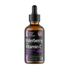 Elderberry Drops Manufacturer - Organic Sambucus Liquid Black Extract Vitamin C Antioxidant