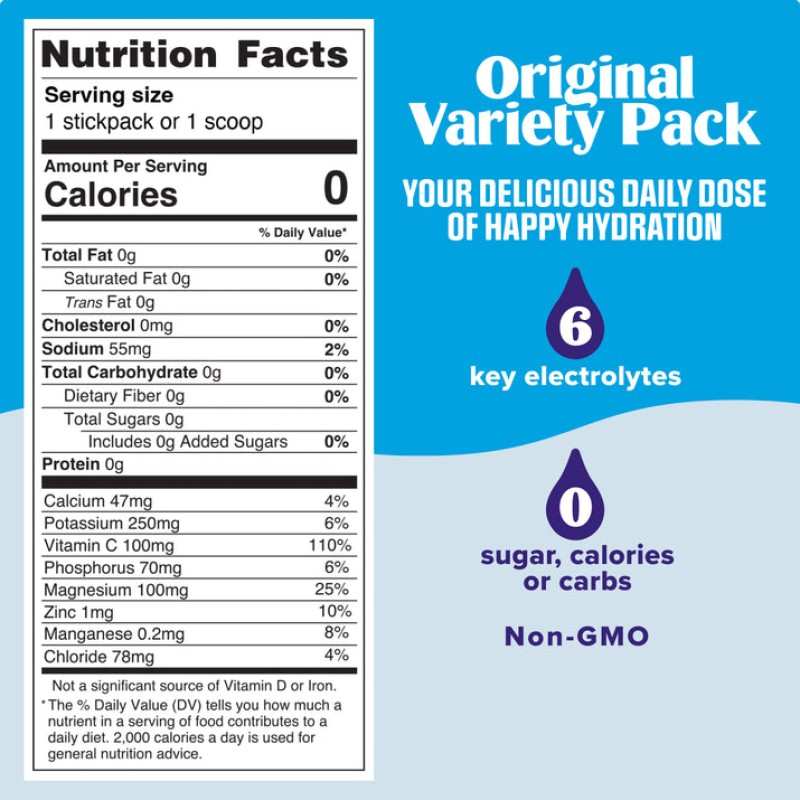 Electrolyte Powder Packets Factory - OEM Low Calorie Premium with 6 Essential Electrolytes
