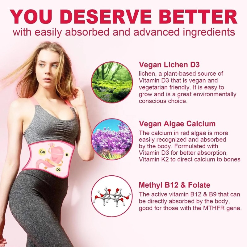 Women Multivitamin Gummies Supplier - Custom Center Filled with Algae Calcium Iron