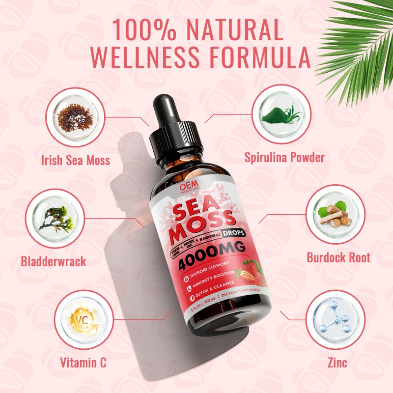 Detox Cleanse Drops Manufacturer - Private Label Black Bladderwrack Burdock Seed Liquid