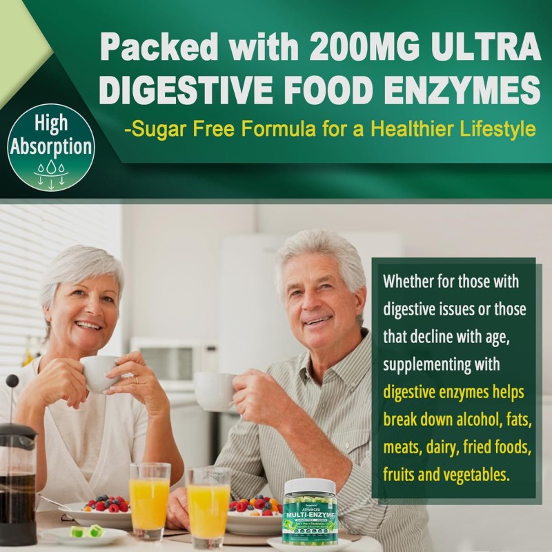 Digestive Enzymes Gummies Supplier - Multi-Enzyme with 90Billion CFU Probiotics Gut