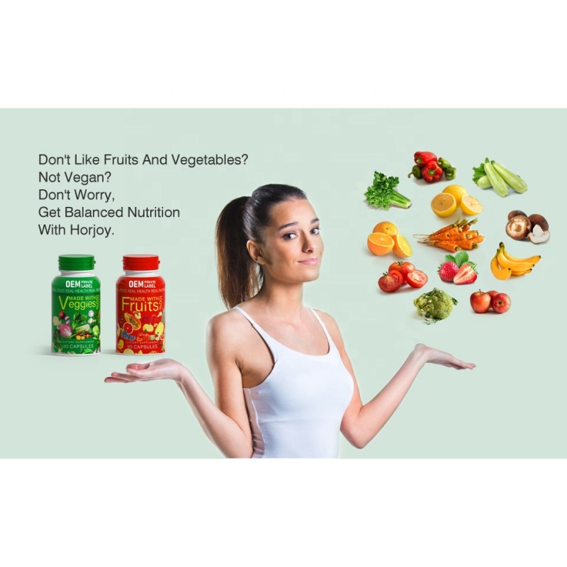 Fruit Veggies Capsules Manufacturer - OEM Health Food Supplement Vegan Dietary Fiber