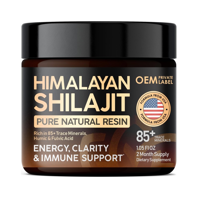 Pure Shilajit Extract Supplier - Liquid Himalayan Resin Rich 85+ Trace Minerals Humic Fulvic Acid