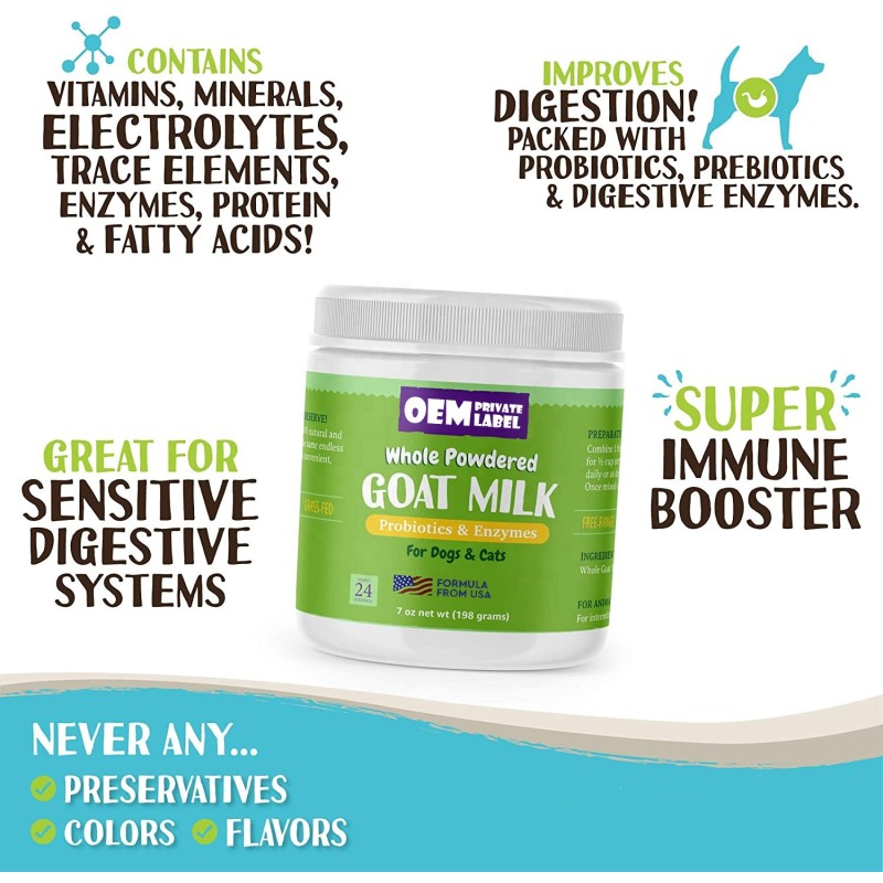 Pet Goat Milk Powder Manufacturer - OEM Probiotics Allergy Immune Supplement for Dogs