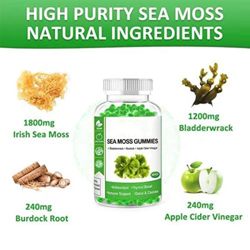 Sea Moss Gummies Supplier - Private Label Vegan Organic Irish Keto Detox Thyroid Support
