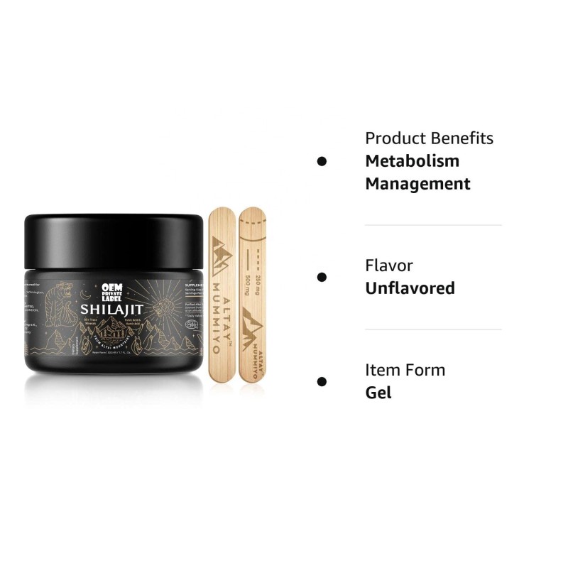 Himalayan Shilajit Resin Factory - OEM Gel Supplement 500mg Original Siberian Pure 85+ Humic Acid