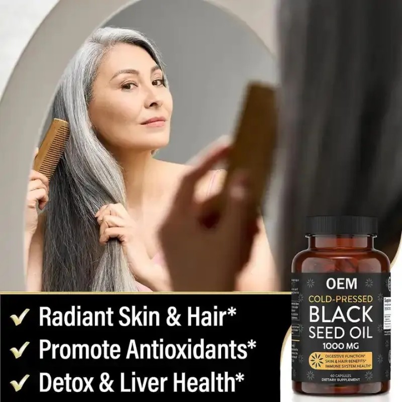 Black Seed Oil Softgels Factory - OEM Premium Cold Pure Black Cumin Seed Immune Support