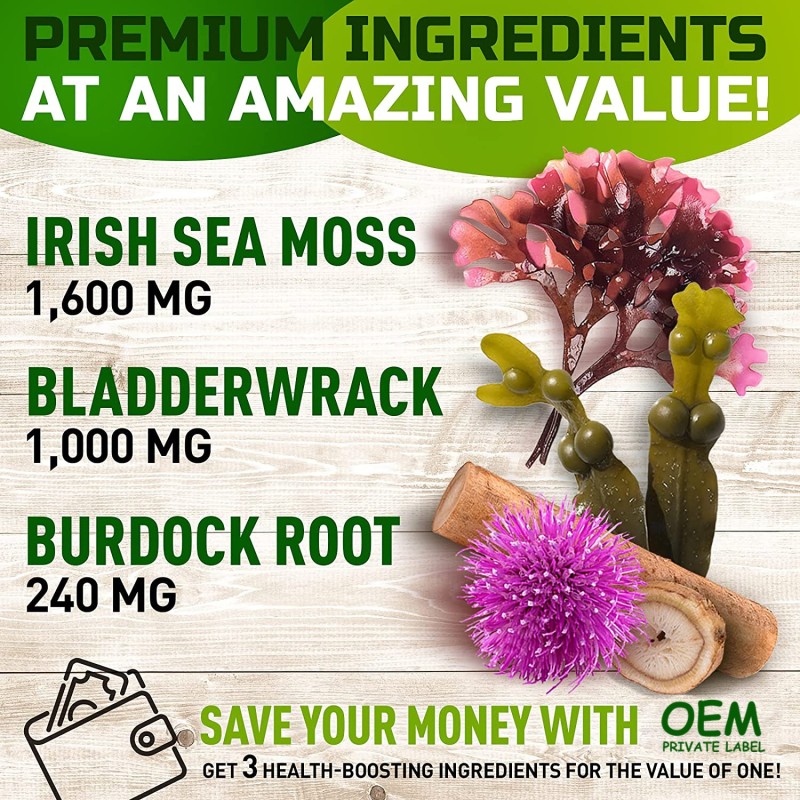 Sea Moss Gummies Manufacturer - Private Label Organic Bladderwrack Burdock Immune Booster