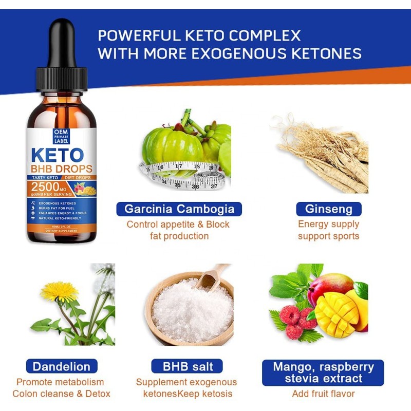 Keto Diet Drops Factory - Wholesale Ketones Fat Burner Appetite Suppressant Slimming Pill