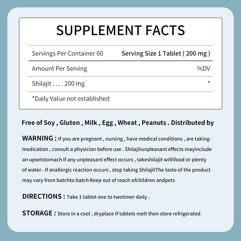 Natural Shilajit Resin Manufacturer - Organic Dry Drops Tablets Trace Minerals Complex Energy