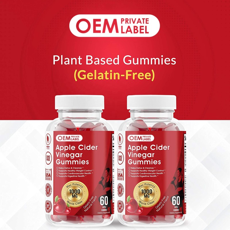 Apple Cider Vinegar Gummies Manufacturer - OEM Organic with Mother Weight Loss Detox