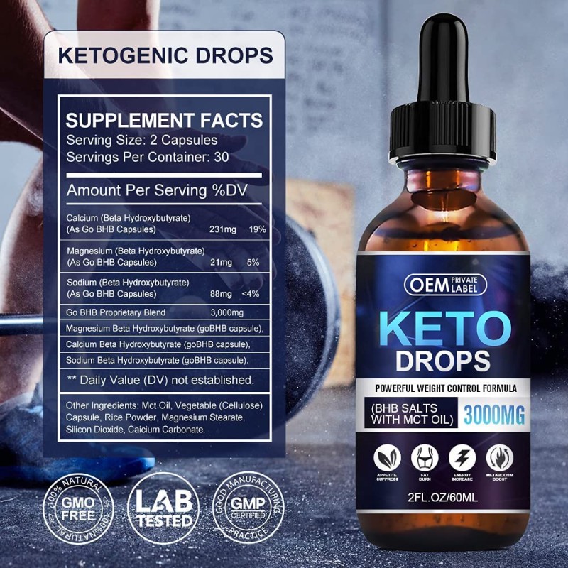 BHB Keto Diet Drops Manufacturer - Private Label Raspberry Ketone Fat Burner Metabolism