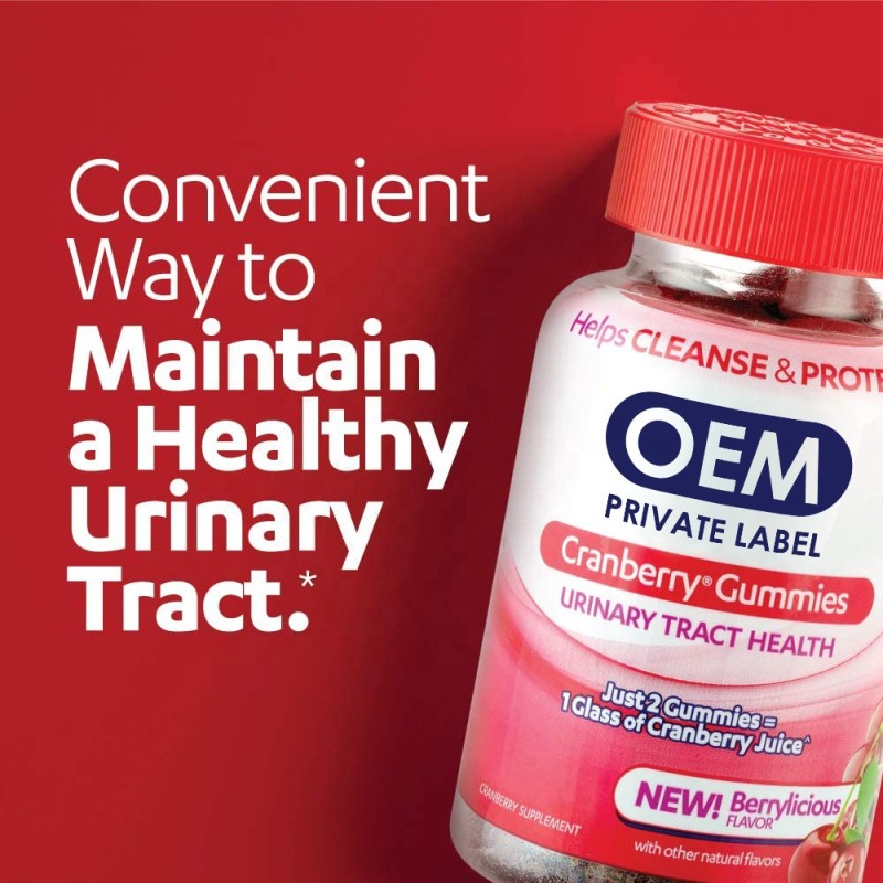 Cranberry Gummies Factory - OEM Urinary Tract Health Immune Support Antioxidant Vitamin C