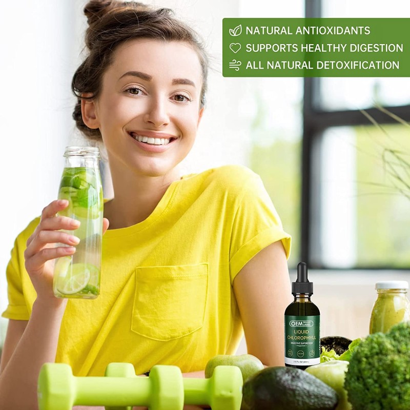 Chlorophyll Liquid Drops Supplier - Factory Hot Sale Energy Boost Immune Support Detox
