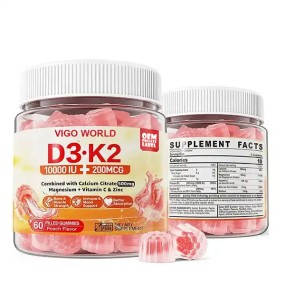 Vitamin D3 K2 Gummies Manufacturer - Center Filled Sugar-Free 5000iu Bone Muscle Health