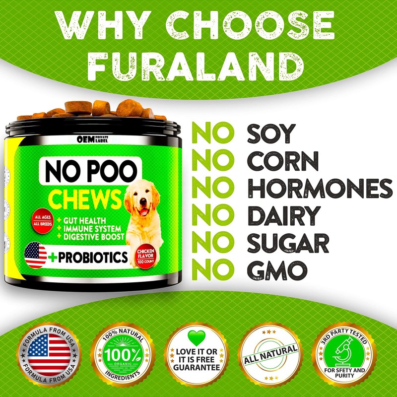 Dog Coprophagia Deterrent Manufacturer - OEM Stop Eating Poop Probiotics Enzymes Prevention