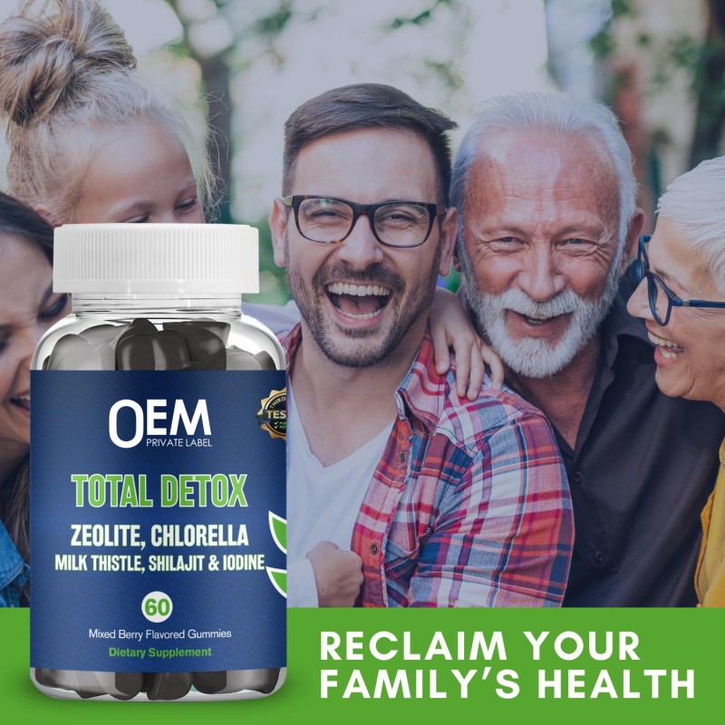 Heavy Metal Detox Gummies Factory - OEM Zeolite Chlorella Milk Thistle Safe for Women