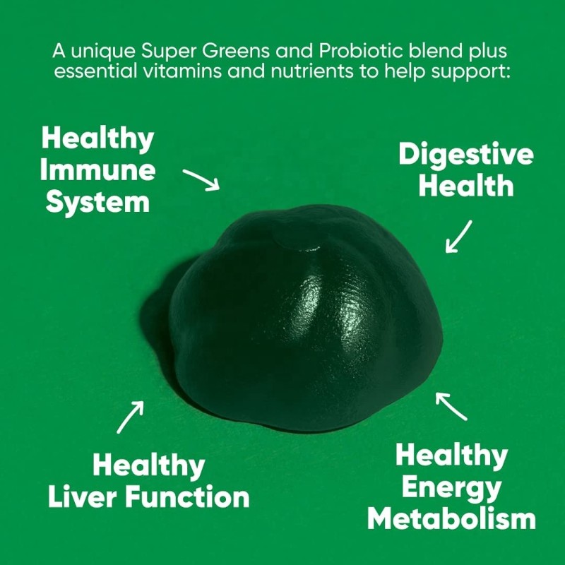 Super Greens Gummies Factory - OEM Immunity Natural Weight Management Metabolism Boost