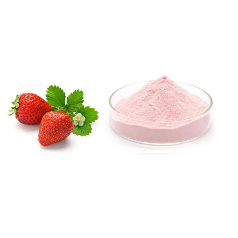 Strawberry Extract Powder Manufacturer - Instant Soluble Natural Strawberry Juice Powder